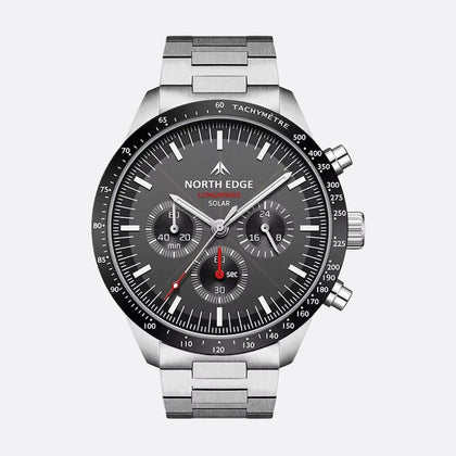 Montre Solaire Chronographe Homme Étanche 50M