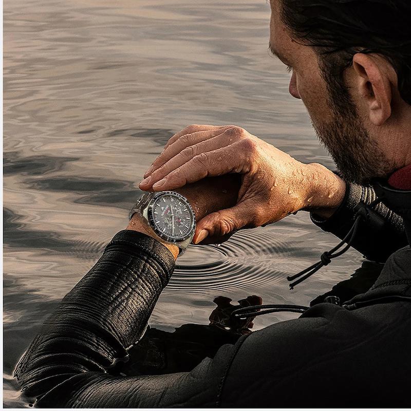 Montre Solaire Chronographe Homme Étanche 50M - vue 2 - Montrelio
