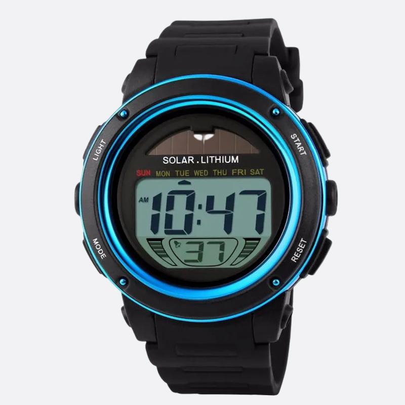 Montre Solaire Digitale Homme avec Chronographe et Alarme - vue 1 - Montrelio