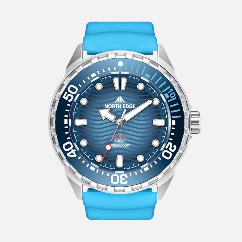 Montre Solaire Homme Plongée, 300M Étanche - vue 1 - Montrelio