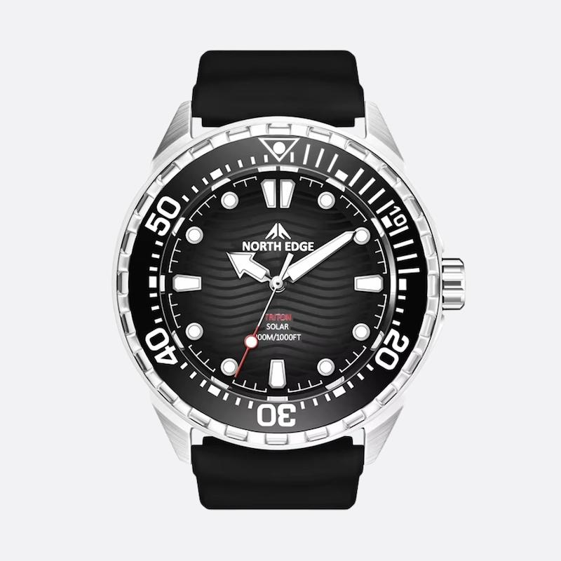 Montre Solaire Homme Plongée, 300M Étanche - vue 2 - Montrelio