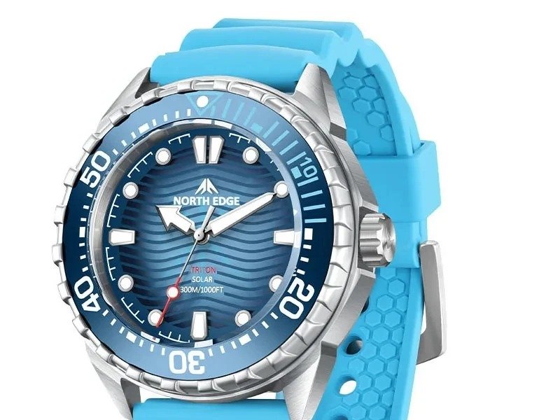 Montre Solaire Homme Plongée, 300M Étanche - vue 4 - Montrelio