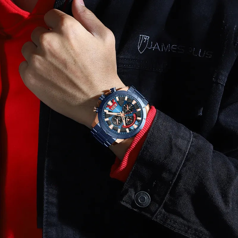 Montre Sport Chronographe Homme Style Racing - vue 3 - Montrelio