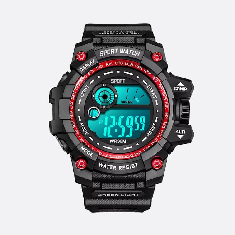 Montre Sport Digitale Homme 50 mm Robuste - vue 2 - Montrelio