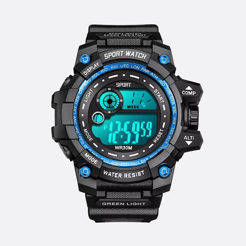 Montre Sport Digitale Homme 50 mm Robuste - vue 3 - Montrelio