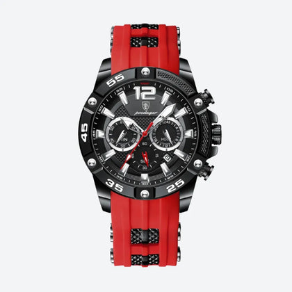 Montre Sport Homme Quartz Chronographe Style Racing