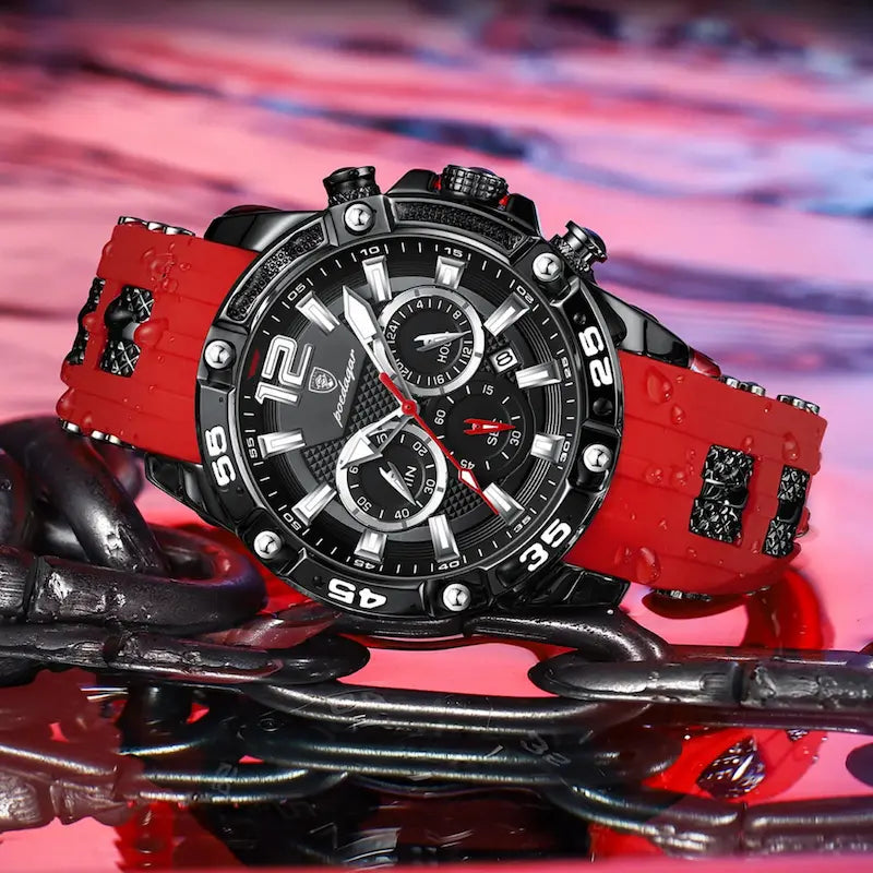 Montre Sport Homme Quartz Chronographe Style Racing - vue 2 - Montrelio