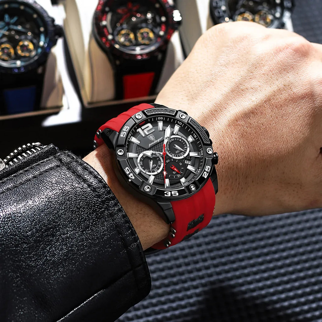 Montre Sport Homme Quartz Chronographe Style Racing - vue 4 - Montrelio