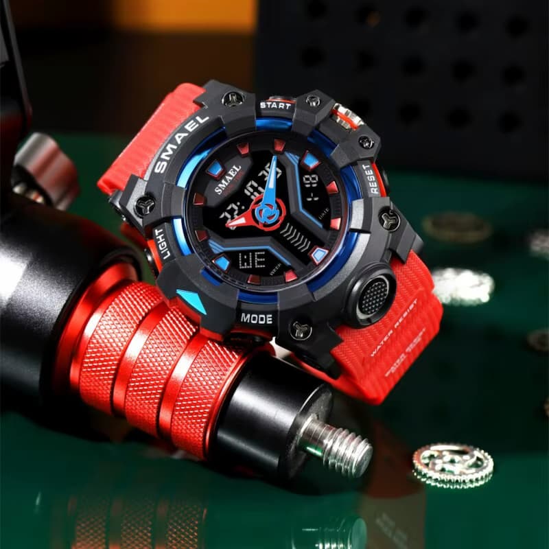Montre Sport Multifonction Homme Quartz Analogique et Digital - vue 5 - Montrelio