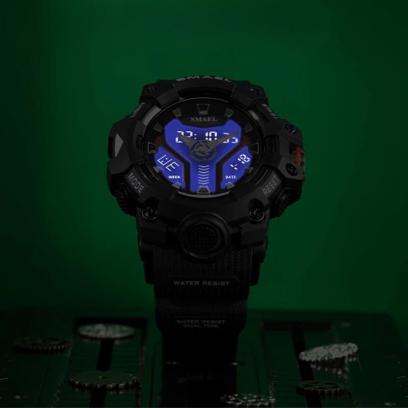 Montre Sport Multifonction Homme Quartz Analogique et Digital - vue 6 - Montrelio