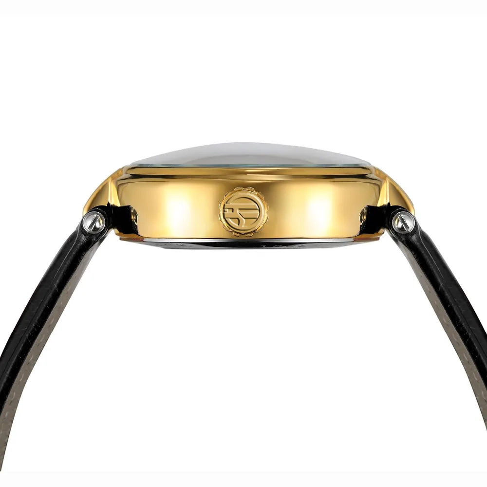 Montre squelette femme automatique, vue de profil