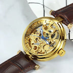 Montre Squelette Femme Automatique Cuir Marron - vue 3 - Montrelio