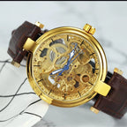 Montre Squelette Femme Automatique Cuir Marron - vue 5 - Montrelio