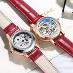 Montre Squelette Femme Automatique Étanche Cuir Véritable - vue 7 - Montrelio