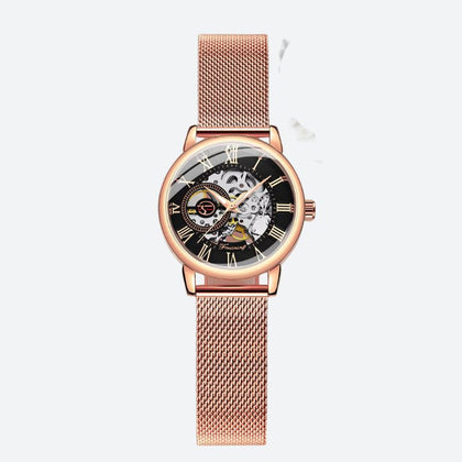 Montre Squelette Femme Automatique Mécanisme Apparent