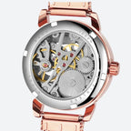 Montre Squelette Femme Ronde Métal Brossé - vue 7 - Montrelio