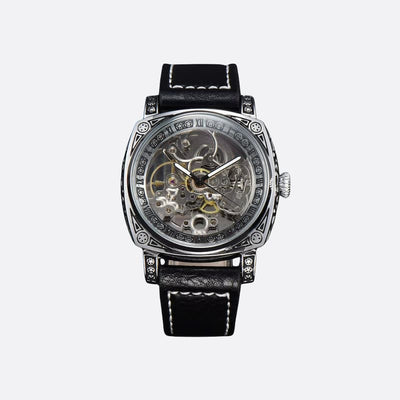 Montre Squelette Homme Automatique Design Gravé - vue 1 - Montrelio