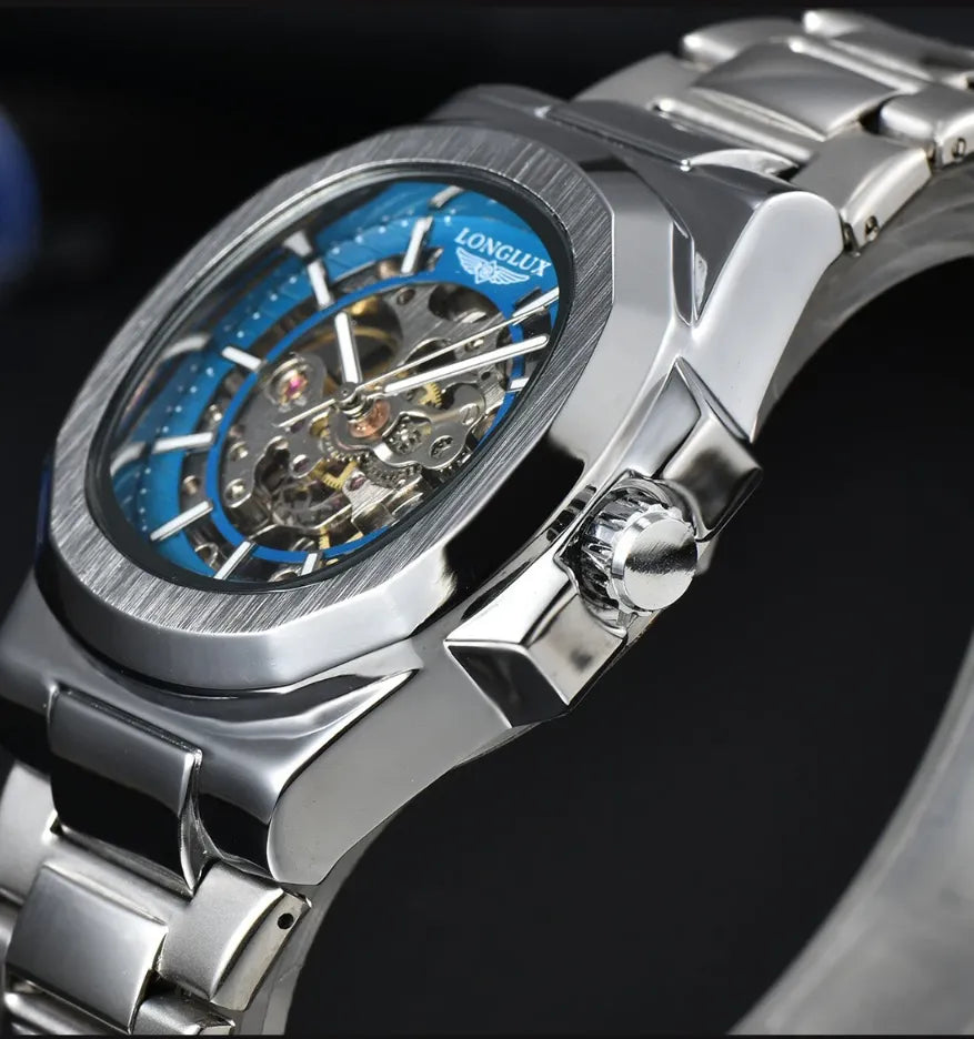 Bracelet acier contemporain de la montre squelette homme