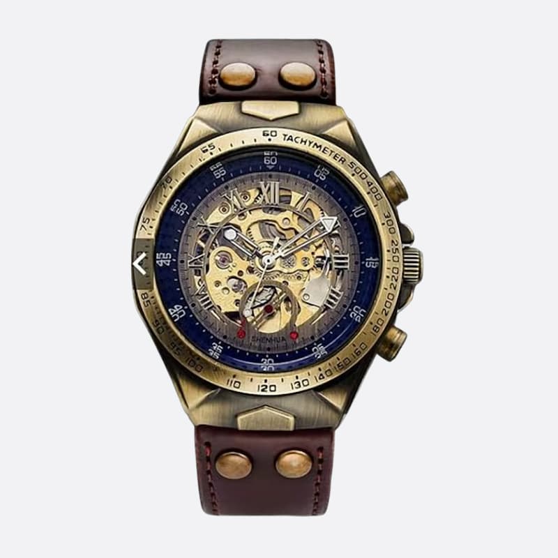 Montre Squelette Homme Bronze Automatique Vintage - vue 1 - Montrelio