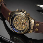 Montre Squelette Homme Bronze Automatique Vintage - vue 2 - Montrelio