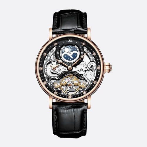 Montre Squelette Homme Tourbillon et Phase de Lune - vue 2 - Montrelio