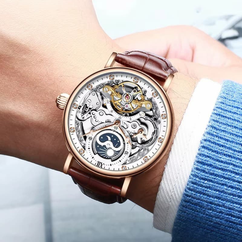 Montre Squelette Homme Tourbillon et Phase de Lune - vue 4 - Montrelio