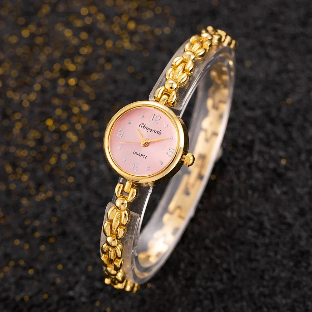 Montre Vintage Femme Bracelet Bijou Petit Cadran Rond - vue 4 - Montrelio
