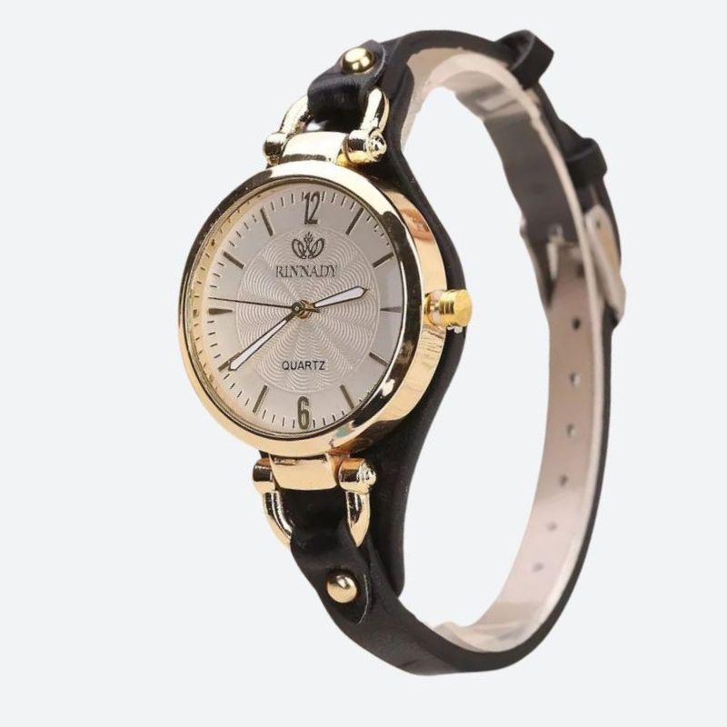 Montre Vintage Femme Bracelet Cuir Coloré - vue 1 - Montrelio