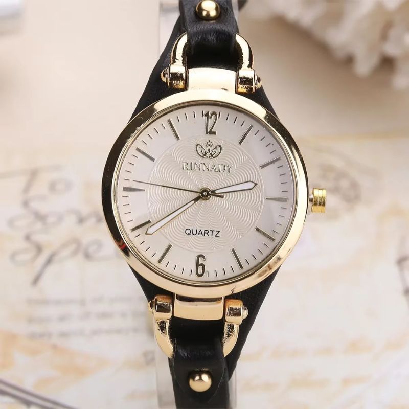 Montre Vintage Femme Bracelet Cuir Coloré - vue 3 - Montrelio