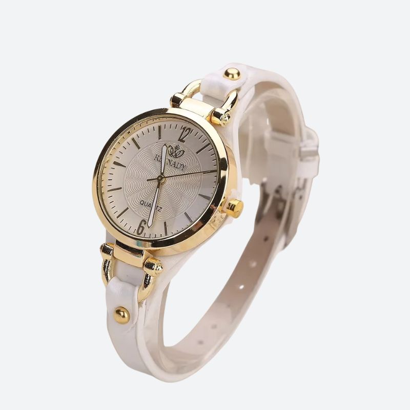 Montre Vintage Femme Bracelet Cuir Coloré - vue 5 - Montrelio