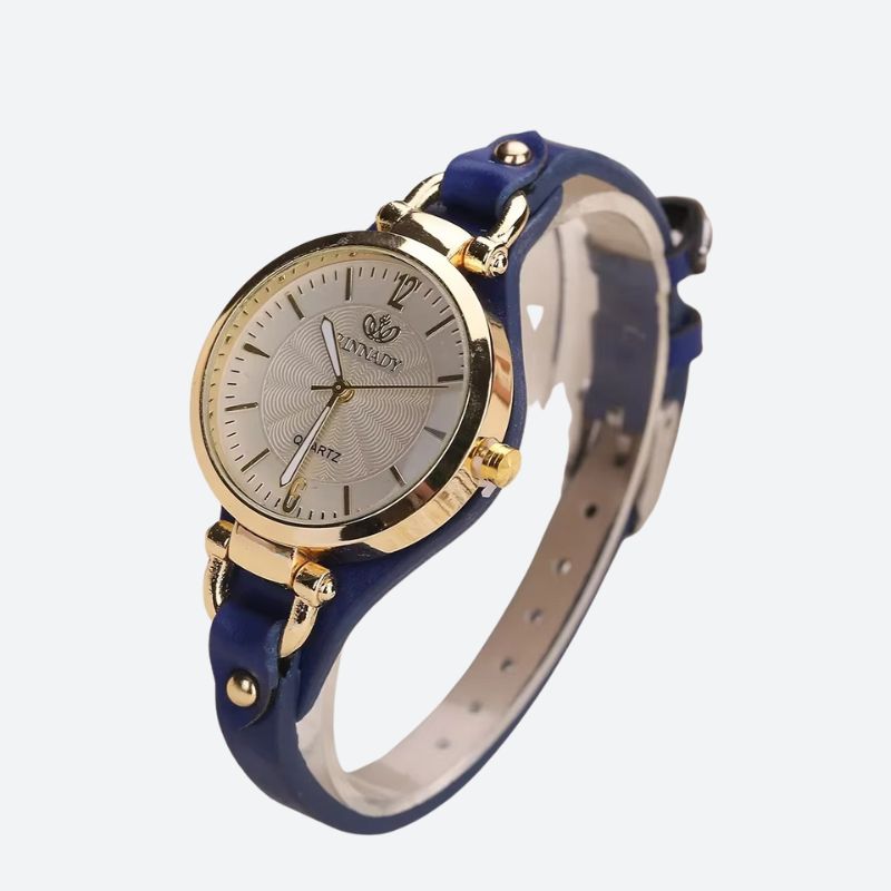 Montre Vintage Femme Bracelet Cuir Coloré - vue 6 - Montrelio
