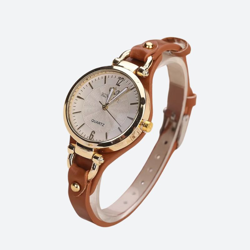 Montre Vintage Femme Bracelet Cuir Coloré - vue 8 - Montrelio