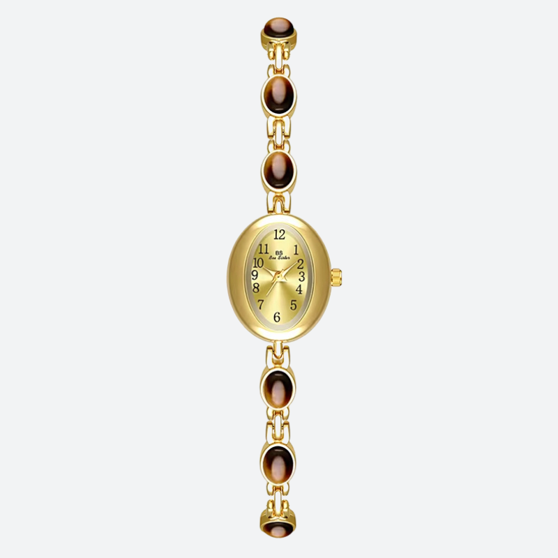 Montre Vintage Femme Bracelet Maille et Cabochons - vue 1 - Montrelio