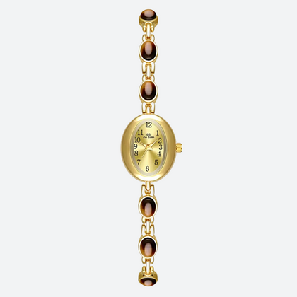Montre Vintage Femme Bracelet Maille et Cabochons