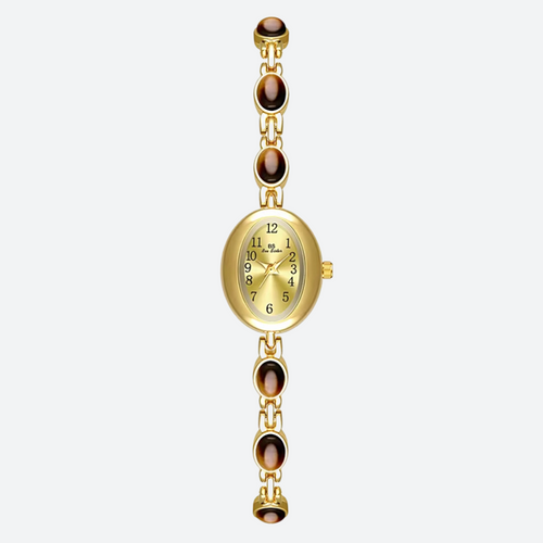 Montre Vintage Femme Bracelet Maille et Cabochons - vue 1 - Montrelio