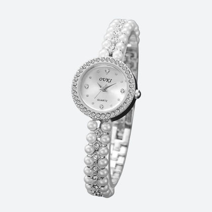 Montre Vintage Femme Bracelet Perles et Strass