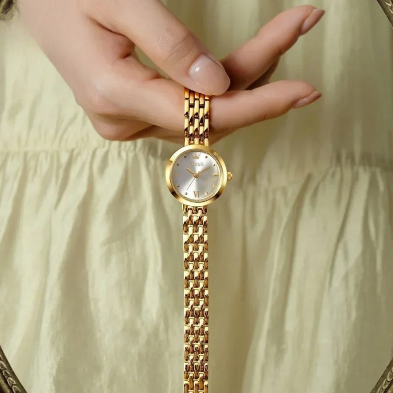 Montre Vintage Femme Dorée Quartz Acier - vue 10 - Montrelio
