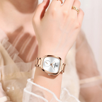 Montre Vintage Femme Étanche Dorée Rose - vue 2 - Montrelio