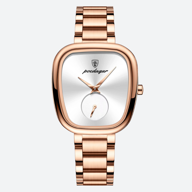 Montre Vintage Femme Étanche Dorée Rose - vue 3 - Montrelio