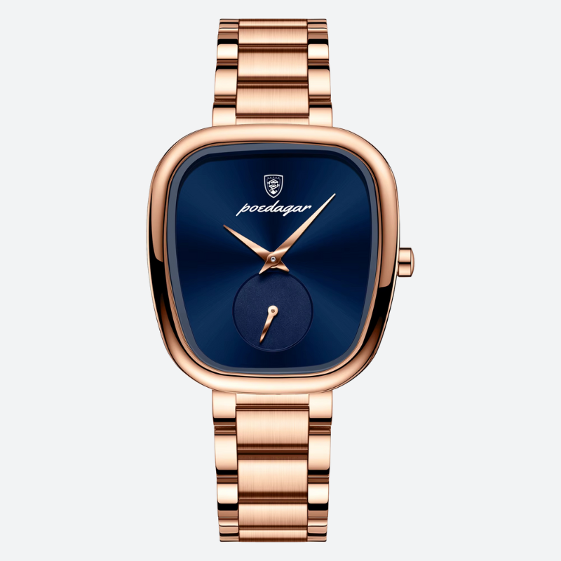 Montre Vintage Femme Étanche Dorée Rose - vue 4 - Montrelio