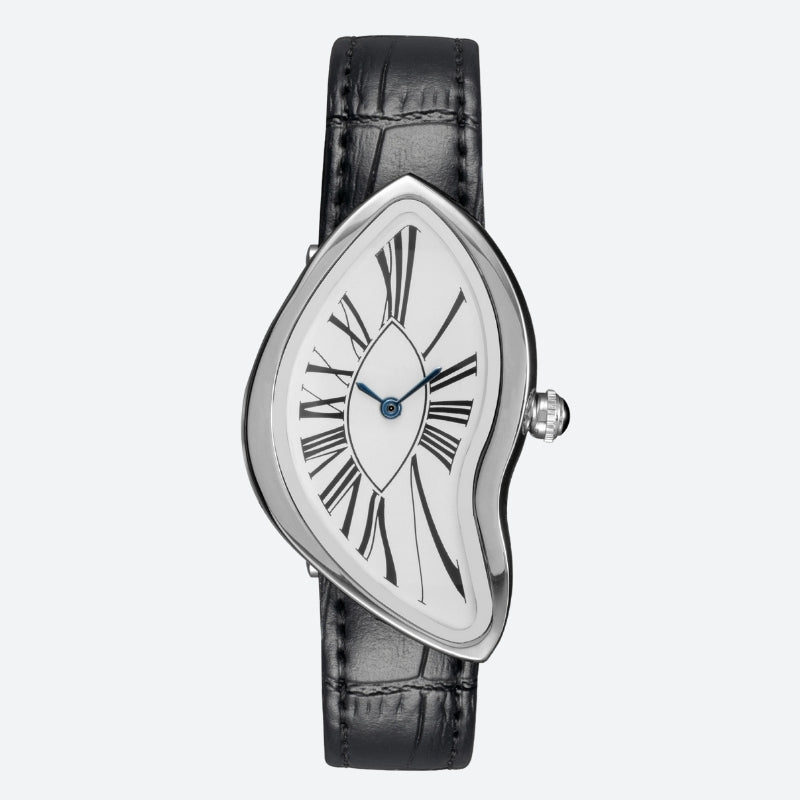 Montre Vintage Femme Forme Irrégulière Saphir - vue 1 - Montrelio
