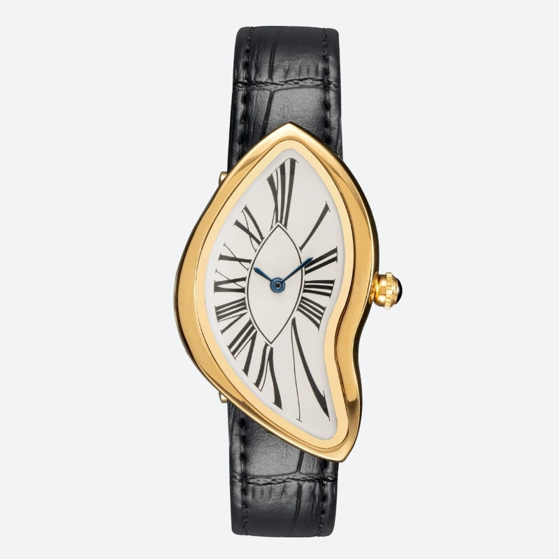 Montre Vintage Femme Forme Irrégulière Saphir - vue 2 - Montrelio