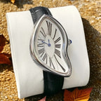 Montre Vintage Femme Forme Irrégulière Saphir - vue 6 - Montrelio
