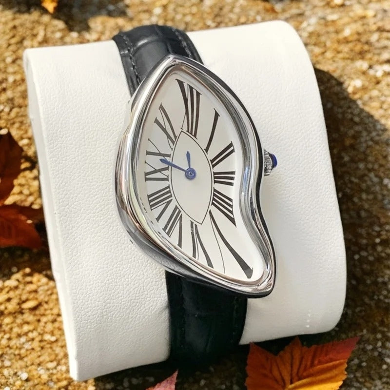 Montre Vintage Femme Forme Irrégulière Saphir - vue 6 - Montrelio