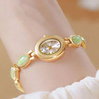 Montre Vintage Femme Ovale Dorée Strass - vue 13 - Montrelio