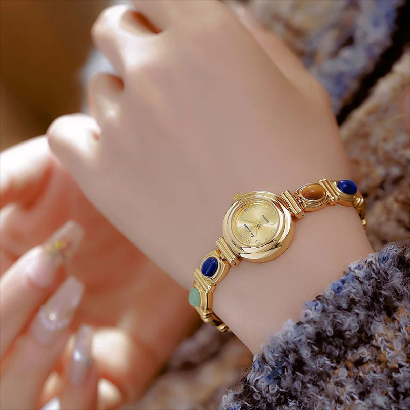 Montre Vintage Femme Pierres Naturelles Bijou - vue 2 - Montrelio