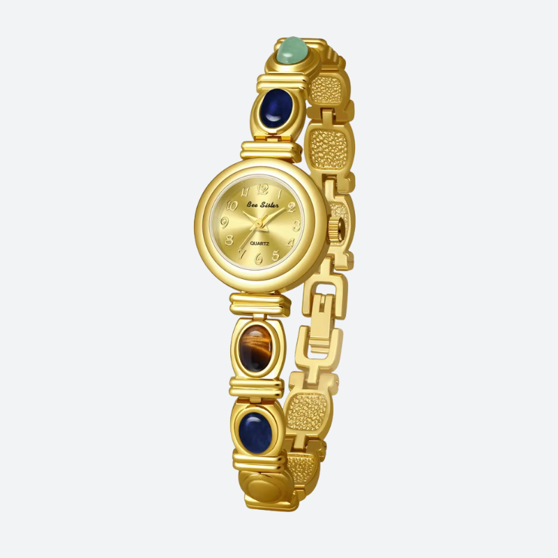 Montre Vintage Femme Pierres Naturelles Bijou - vue 4 - Montrelio