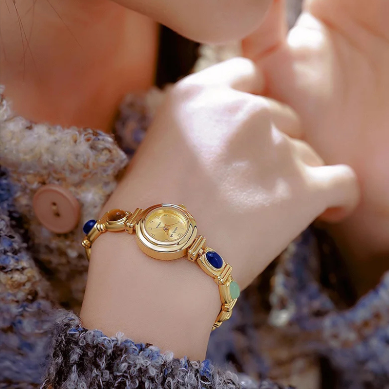 Montre Vintage Femme Pierres Naturelles Bijou - vue 6 - Montrelio