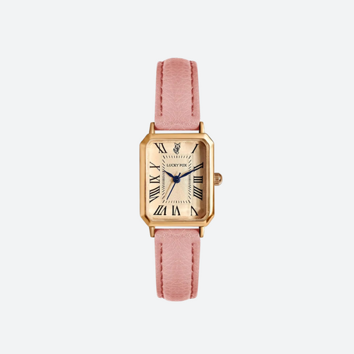 Montre Vintage Femme Rectangle Bracelet Cuir - vue 1 - Montrelio