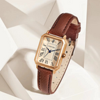 Montre Vintage Femme Rectangle Bracelet Cuir - vue 7 - Montrelio